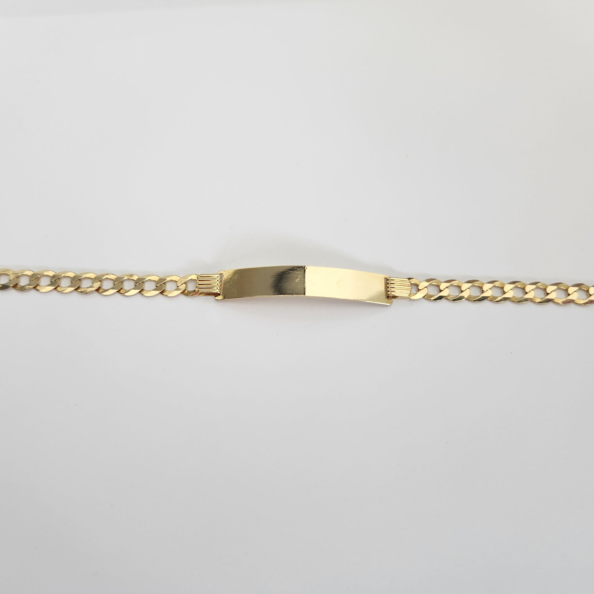 9ct Gold Gents Curb Link ID Bracelet 6mm