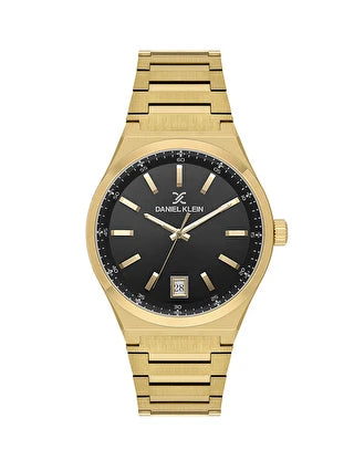 Daniel Klein gents SS gold date black dial
