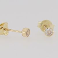 9CT GOLD 3MM CUBIC ZIRCONIA TUBE