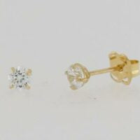 9CT Gold CZ Stud Earring