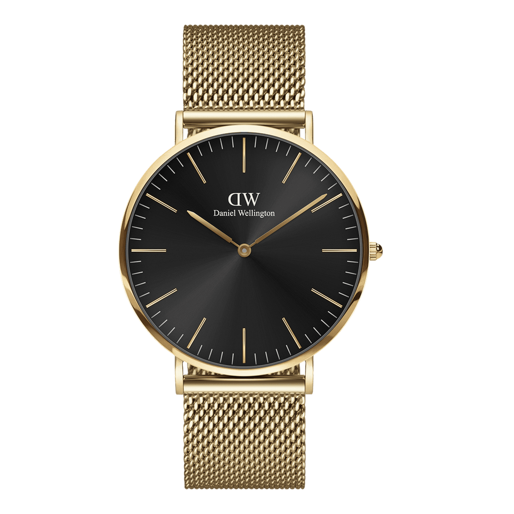 Daniel Wellington Classic Black Mesh Onyx Gold