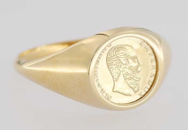 9CT Gold Peso Coin Ring Small