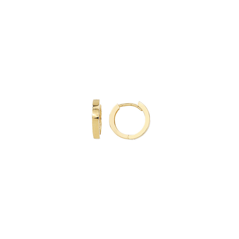9CT Gold Square Edge Huggy Earring