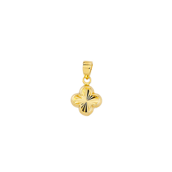 9CT YELLOW GOLD FANCY CLOVER PENDANT