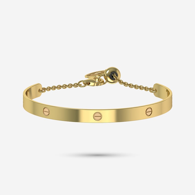 9CT Gold Love Baby Bangle