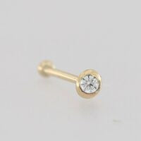 9CT CZ Nose Pin