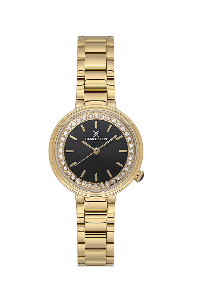 Daniel Klein Premium Gold Face Black Bling Dial