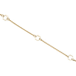 9ct Gold Hexagon Link Bracelet