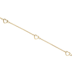 9CT Gold Heart Link Bracelet