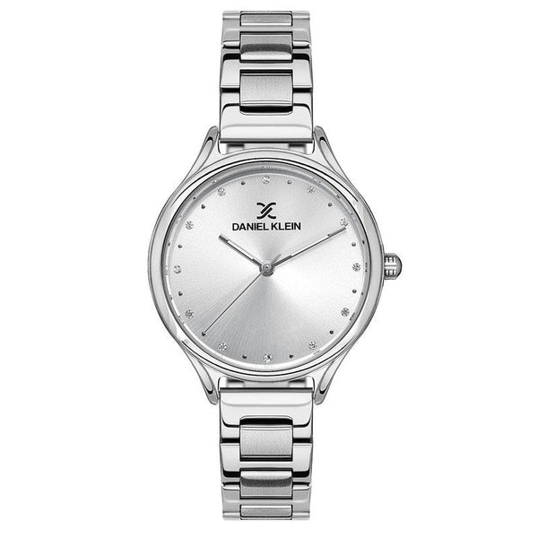 Daniel Klein Ladies Silver Watch Satin Dial