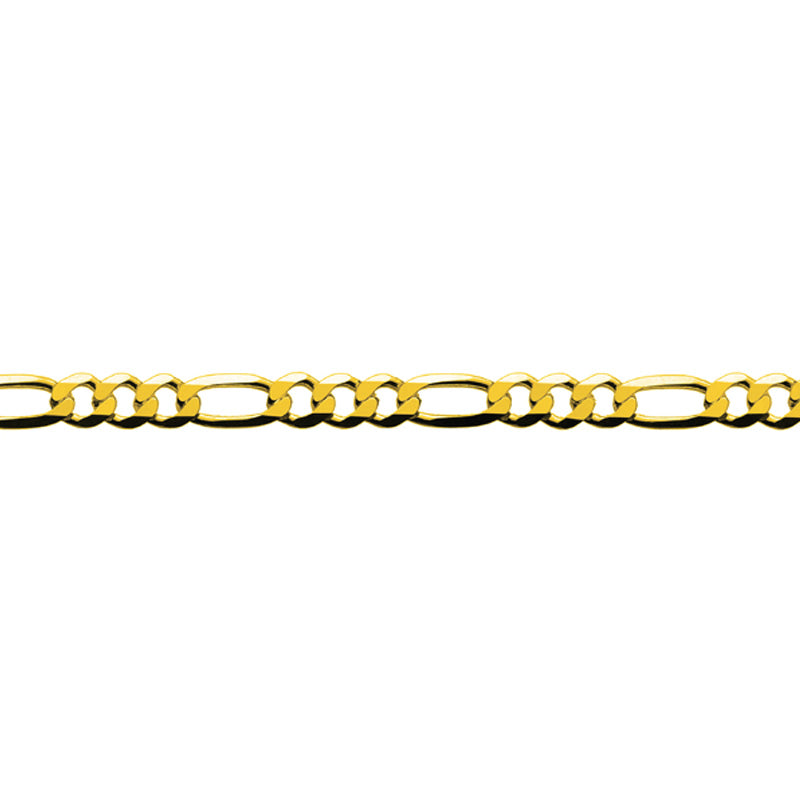 9ct Gold Gents Figaro Link Bracelet 4mm