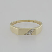 9CT Gold Gents Ring Cubic Zirconia
