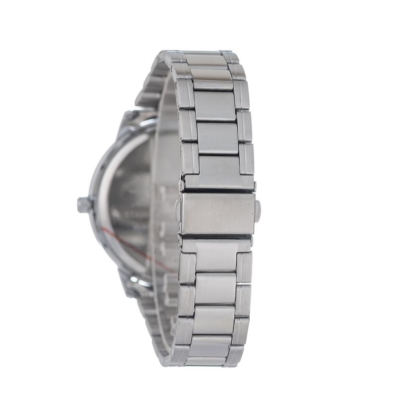 Hallmark Gents Silver Bracelet Blue Dial Watch