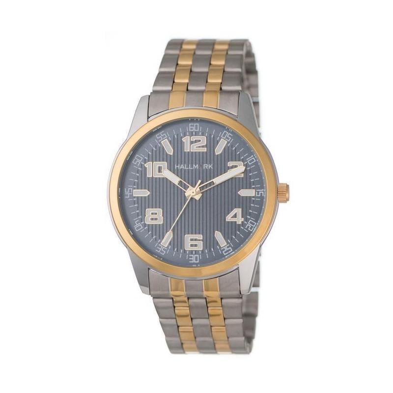 Hallmark Gents 2 Tone Watch with Blue Dial