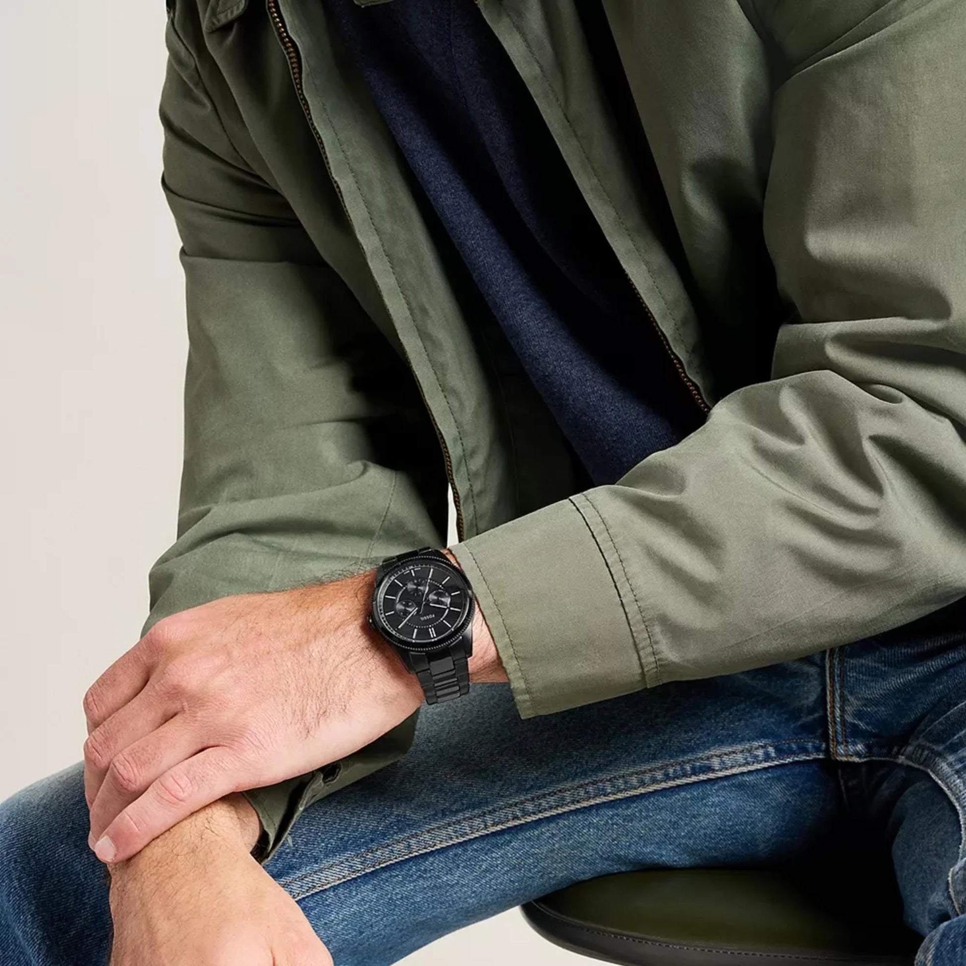 Fossil Pearson black stainless steel