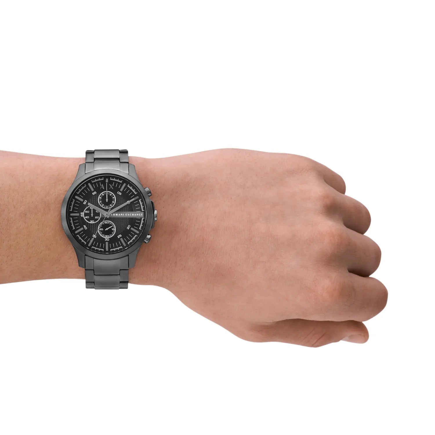 Armani exchange gunmetal chronograph
