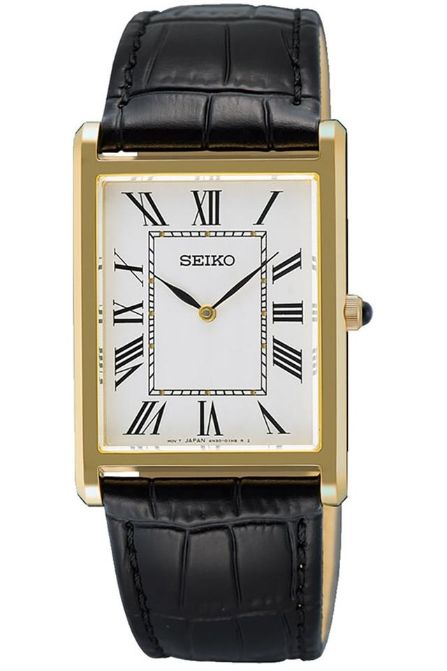 Seiko Brown leather dress watch