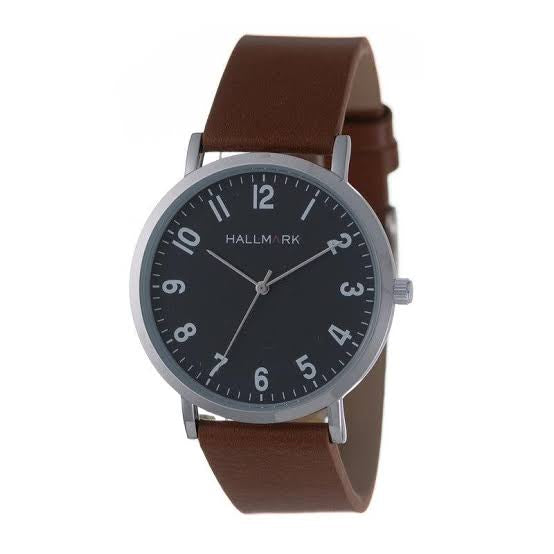 Hallmark gents brown leather