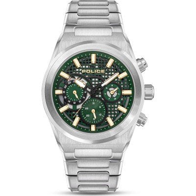Police ss case green steel metal
