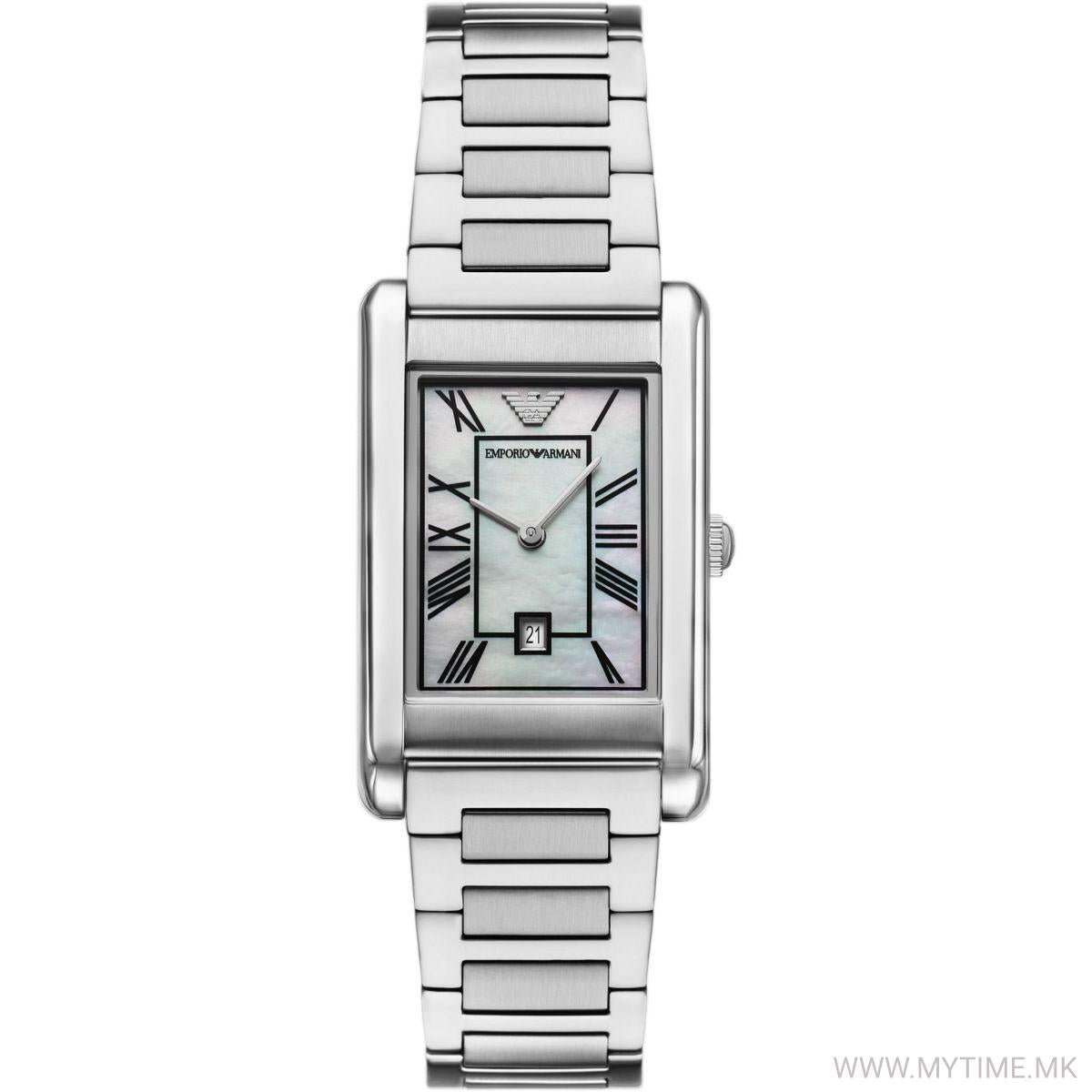 Emporio Armani gino dress stainless steel watch silver