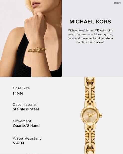 Michael Kors Astor link gold