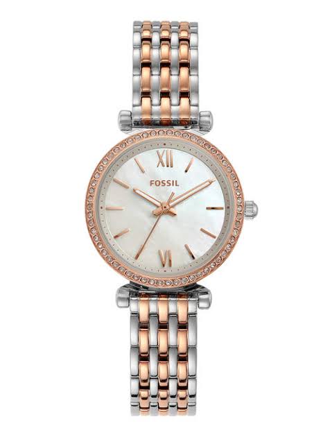 Fossil ladies Carlie mini rose and silver