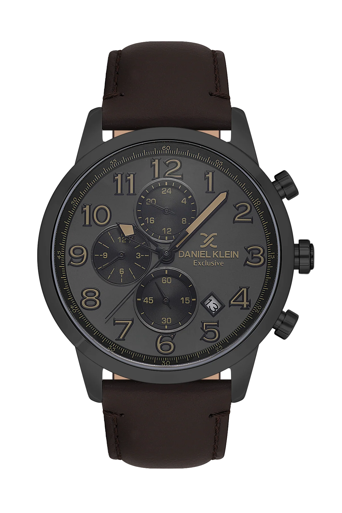 Daniel Klein gents leather chronograph brown