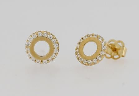 9CT Gold Circle of Life Stud Earring