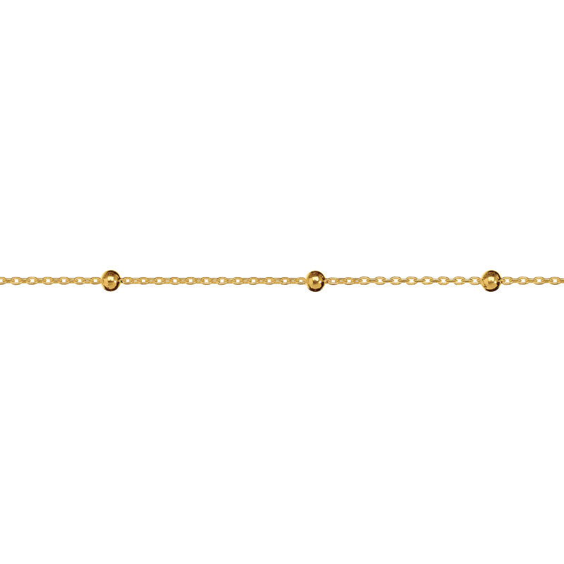 9CT Gold Oval Bead Bracelet
