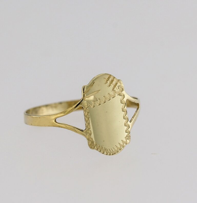 9CT Gold Baby Shield Signet Ring