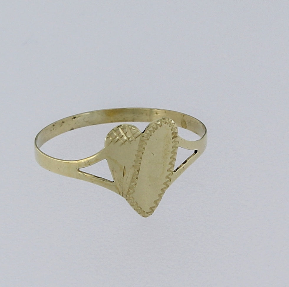 9CT Gold Signet Ring Heart