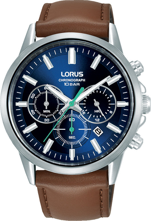 Lorus Gents Brown Leather Chronograph