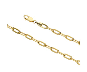 9CT Gold Paper Clip Bracelet 3.6mm
