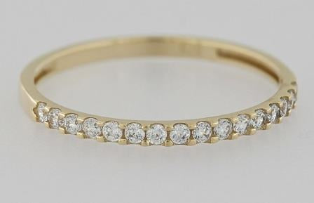 9CT Gold Cubic Zirconia Eternity Band Claw Set