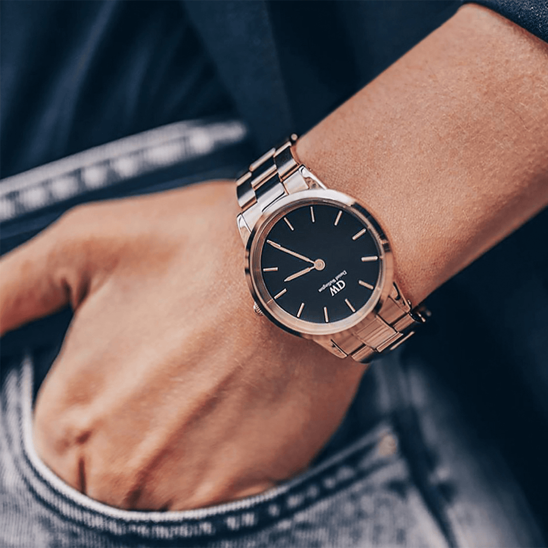 Iconic Link Watch Rosegold Black