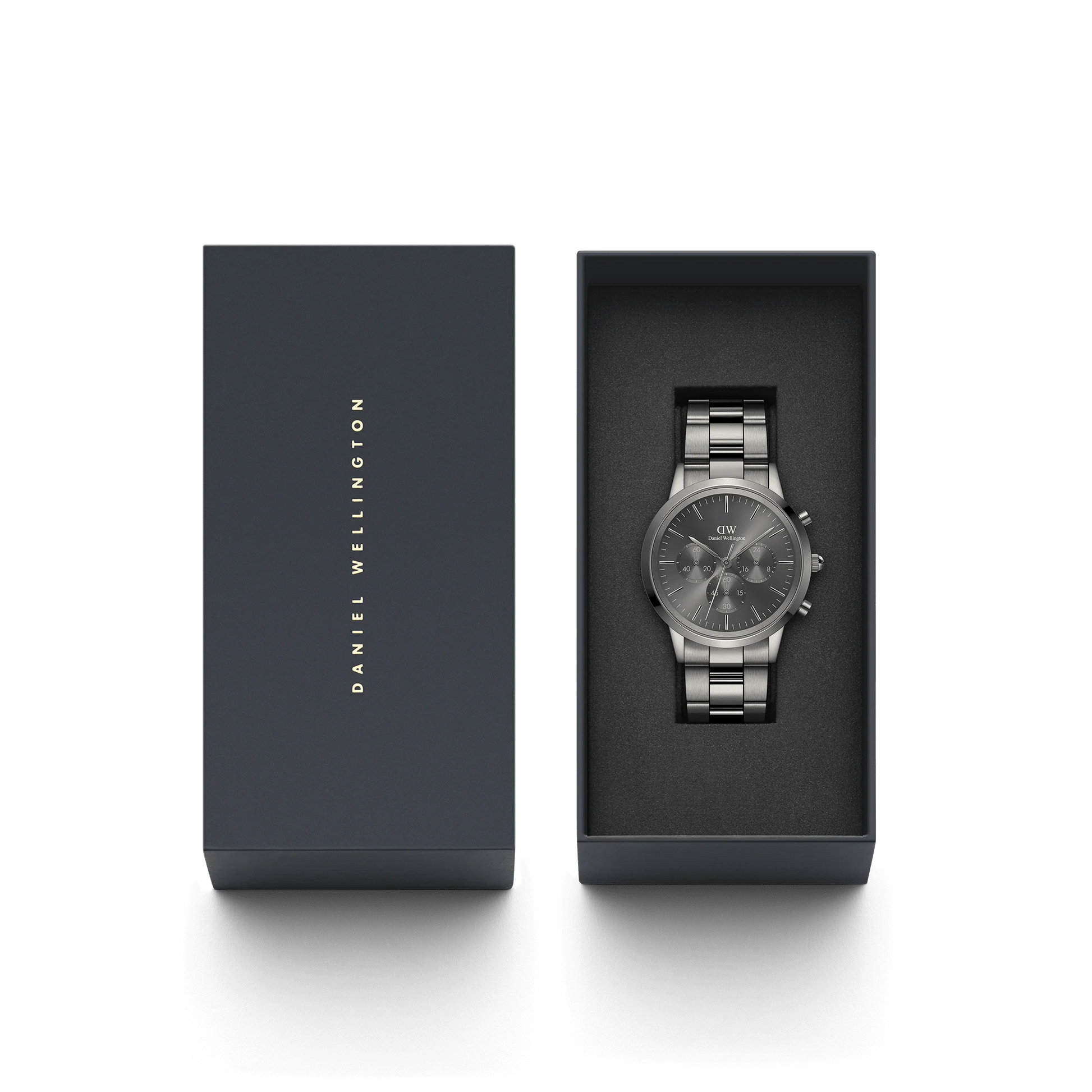 DANIEL WELLINGTON ICONIC CHRONOGRAPH LINK GRAPHITE
