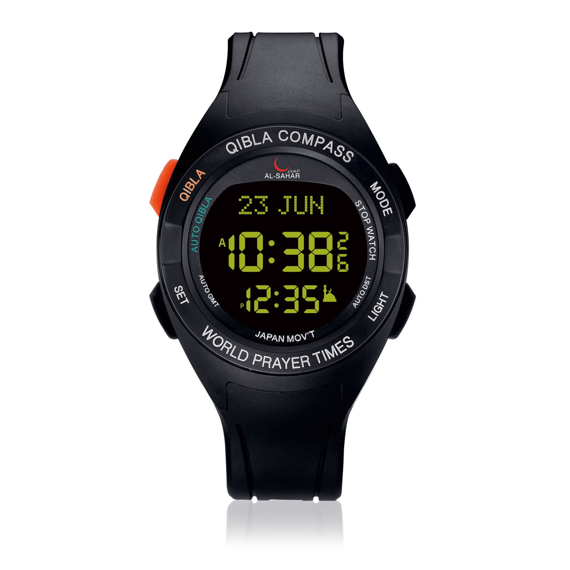 Al Sahar Qibla Compass Watch Black