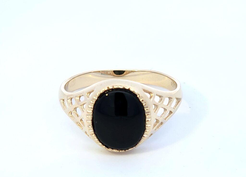 9CT Gold Gents Onyx Ring Fancy