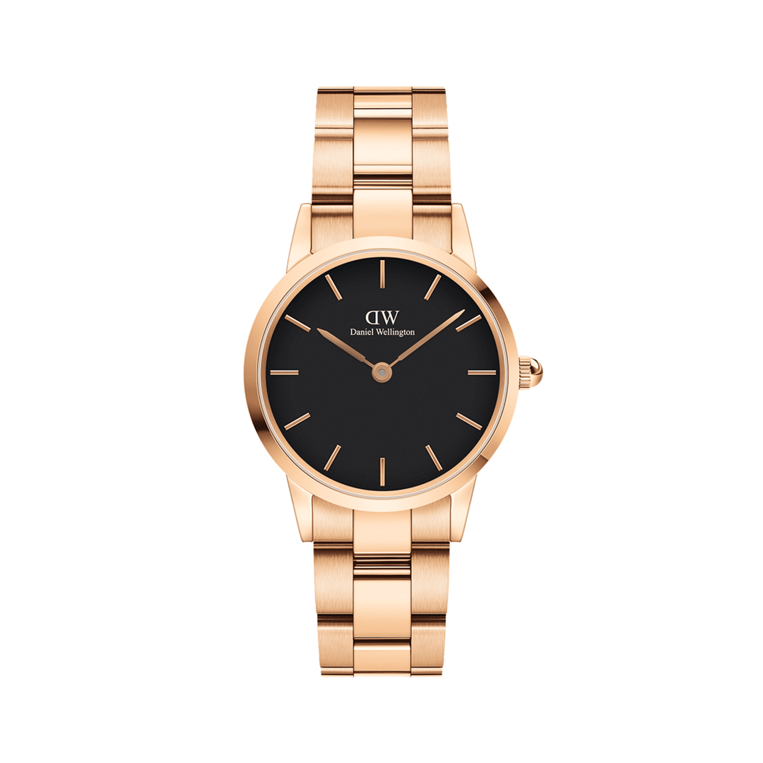 Iconic Link Watch Rosegold Black