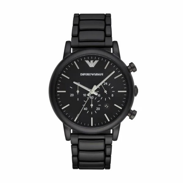 Emporio Armani Luigi Men's Chronograph Black Stainless Steel Watch