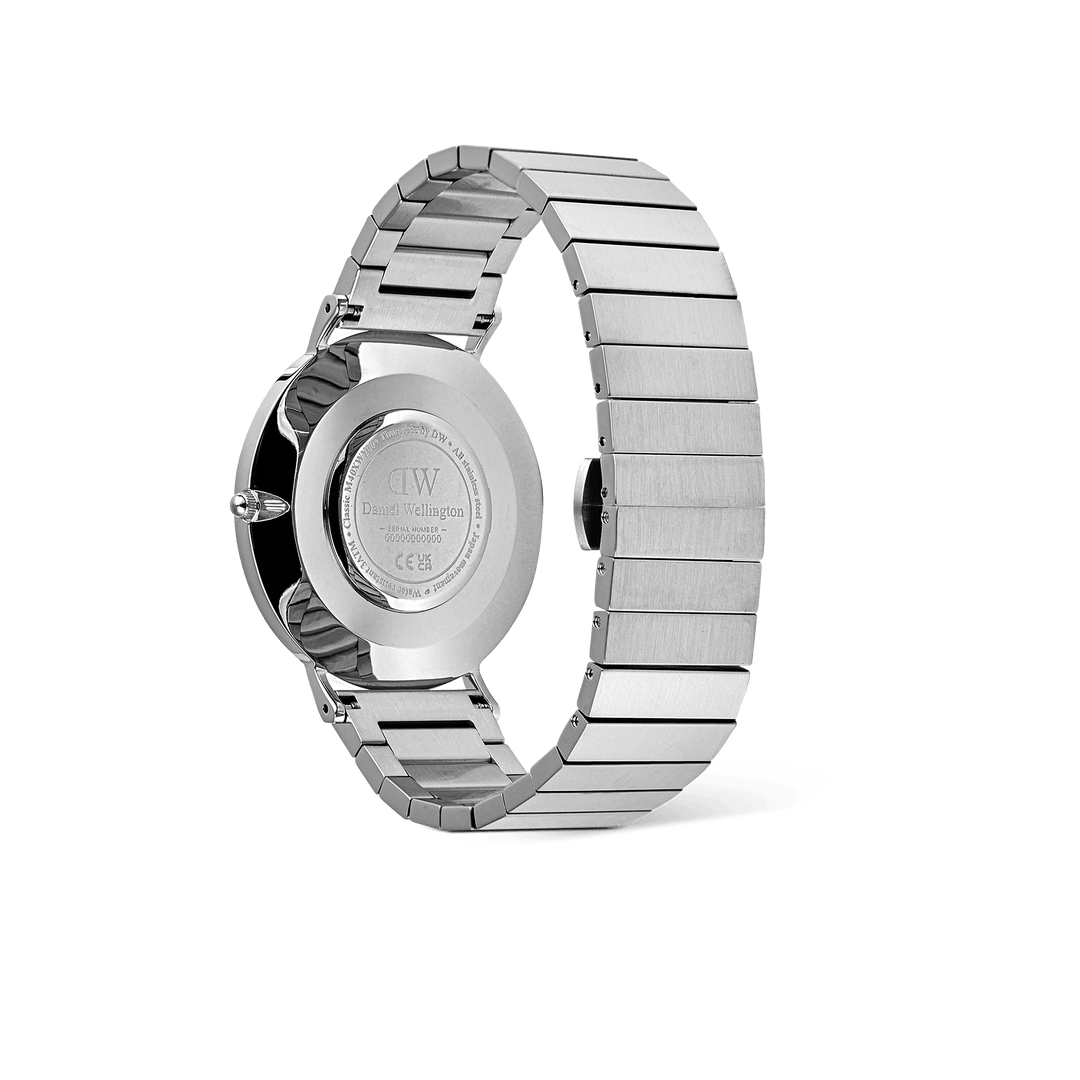 Daniel Wellington Silver Classic Piano Onyx