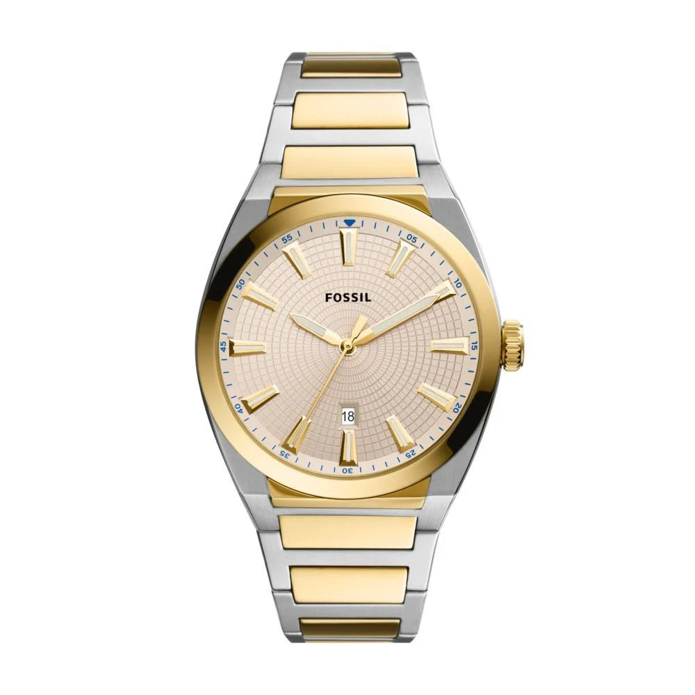 Fossil Men's Everett Three-Hand Date Two-Tone Stainless Steel Watch