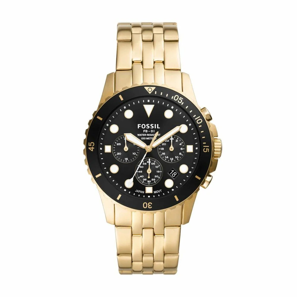 Fossil Men's FB - 01 Chronograph, Gold-Tone Stainless Steel Watch