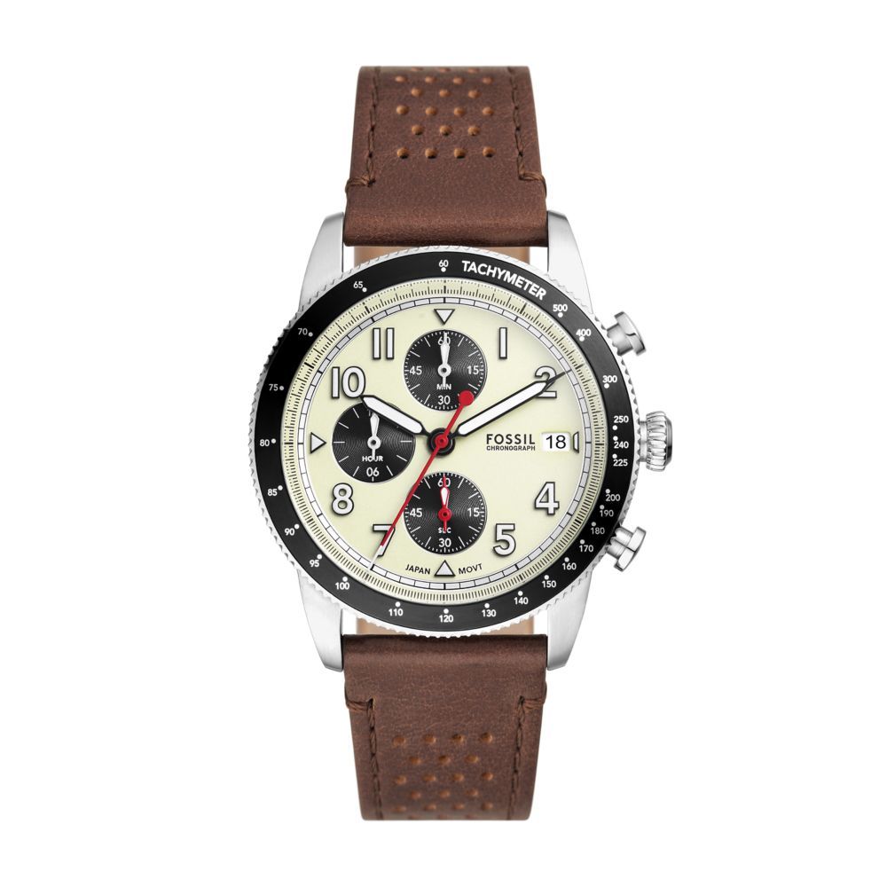 Fossil Sport Tourer Chronograph Brown LiteHide™ Leather Watch