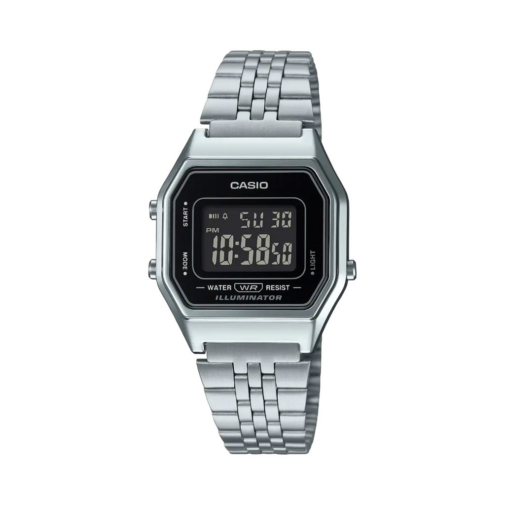 Casio Retro Illuminator Silver Ladies LA680WA-1BDF