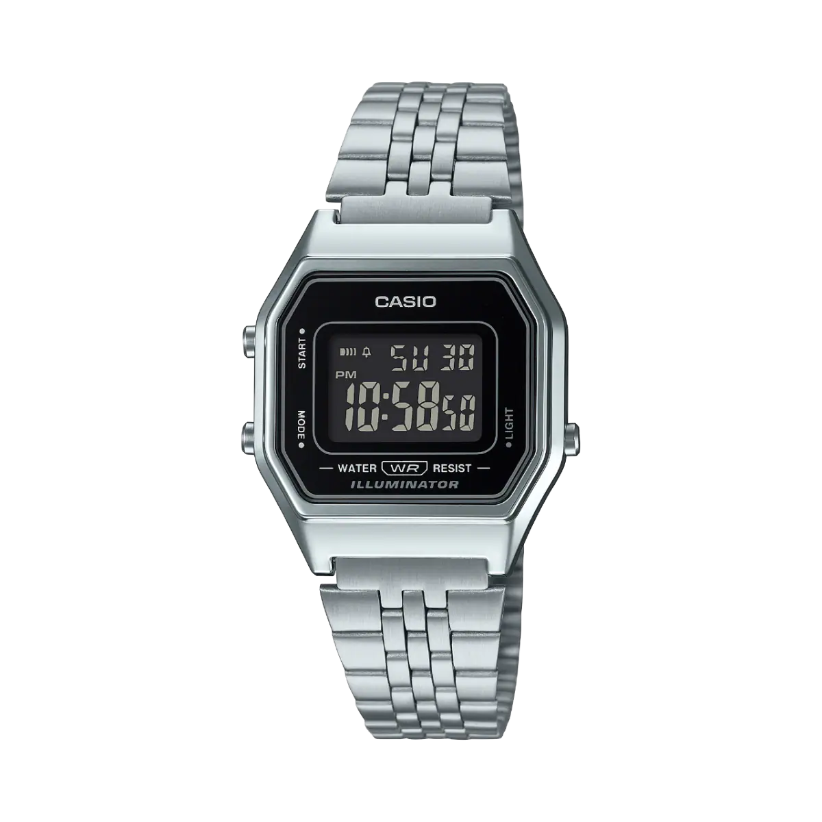 Casio Retro Illuminator Silver Ladies LA680WA-1BDF