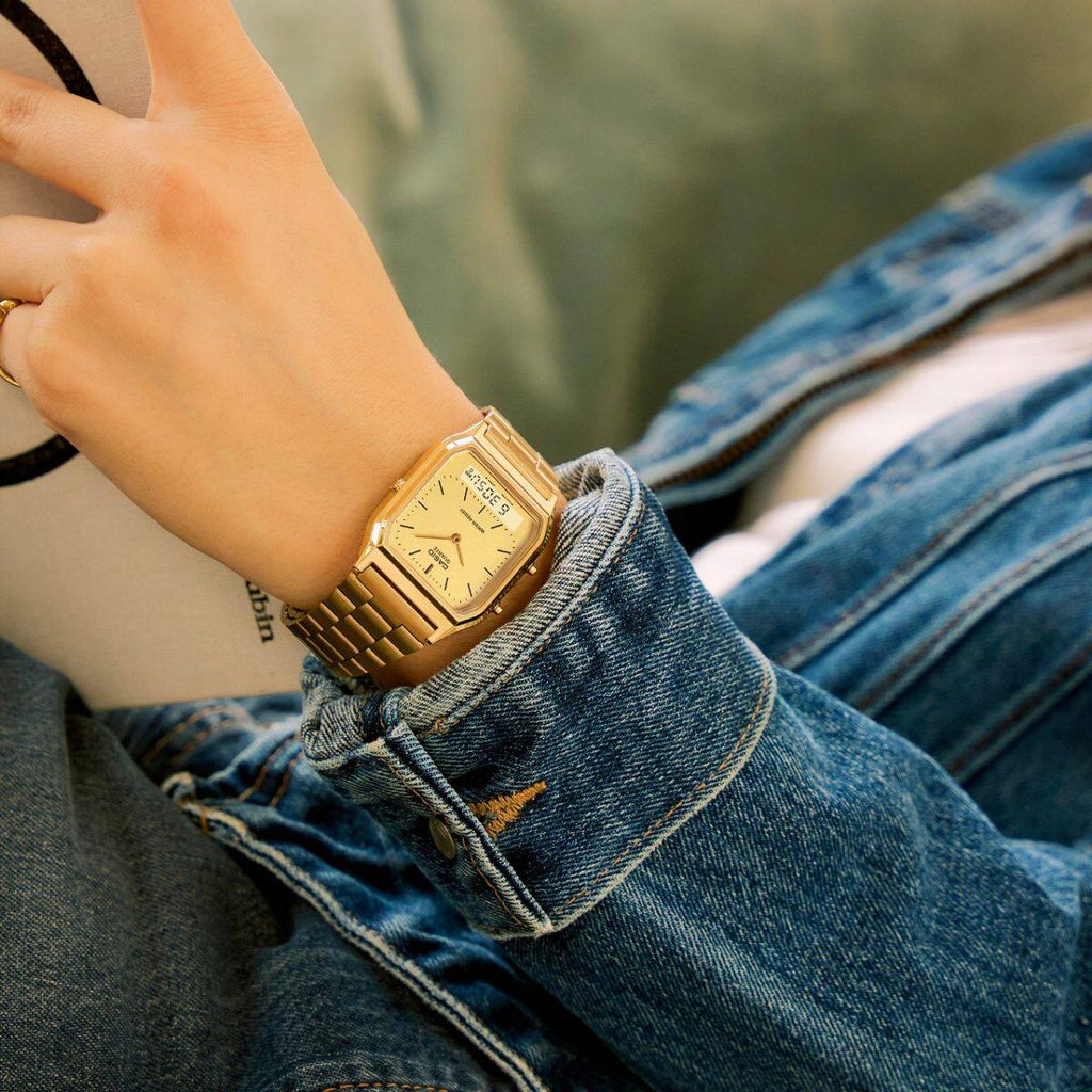 Casio Gold Retro Analog Digital Watch