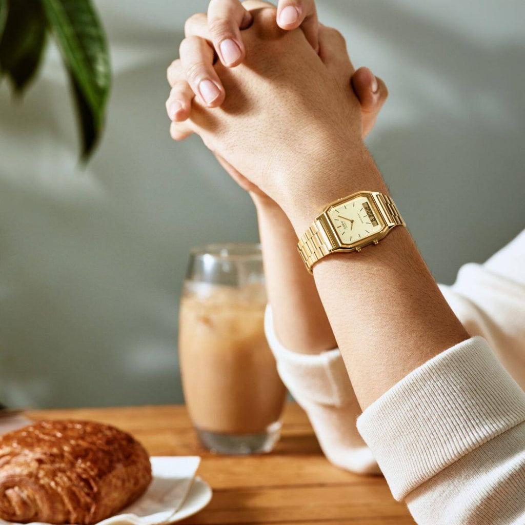 Casio Gold Retro Analog Digital Watch