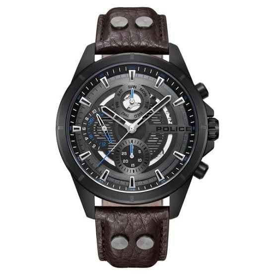Police Malawi Brown Leather Watch