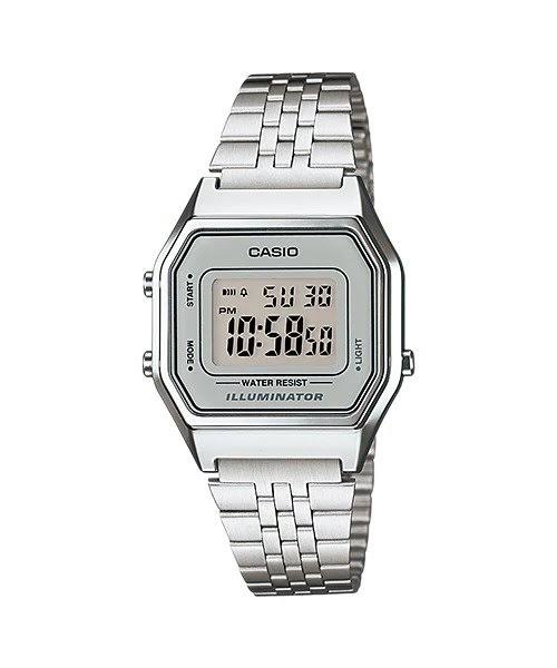 Casio Retro Ladies Illuminator Silver LA680WA-7DF